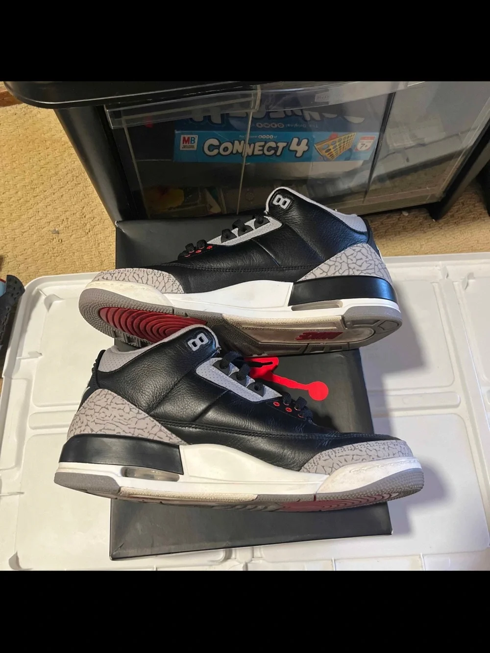 Nike Air Jordan 3 III Og Retro Black Cement Shoes DN3707-010 Men's Size 11 2024